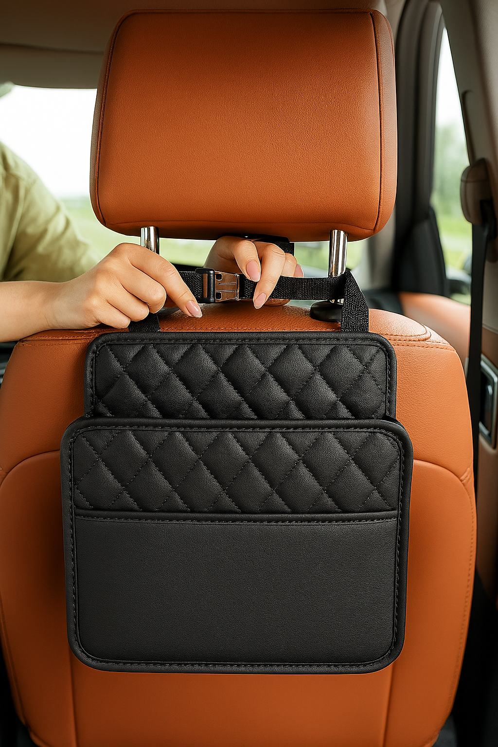 Quilted Car Storage Pouch