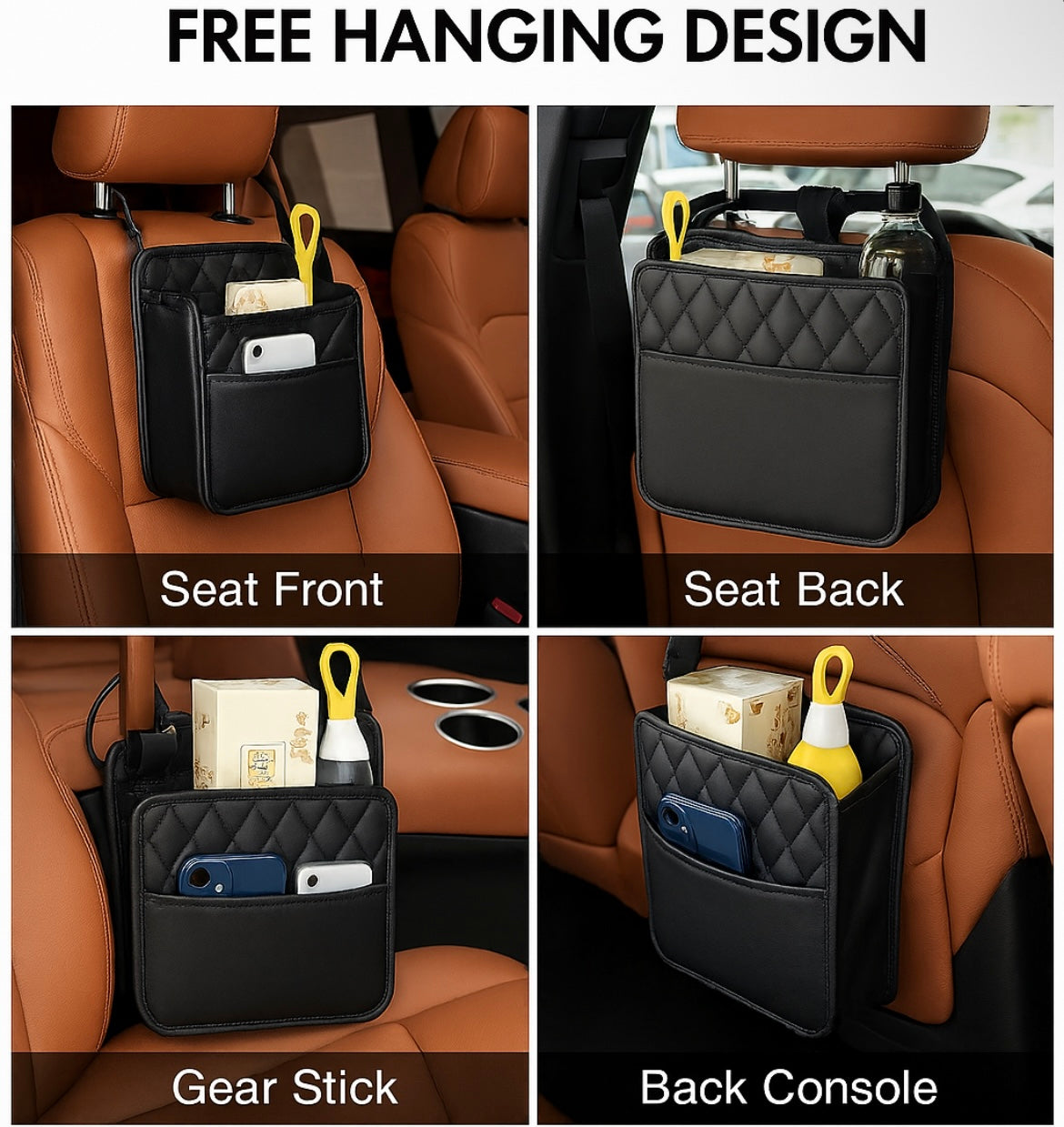 Quilted Car Storage Pouch